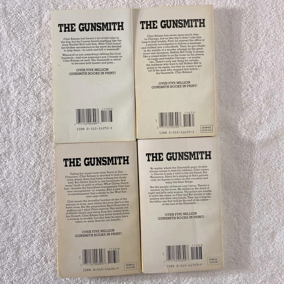 Vintage The Gunsmith All Action Western Romance Novel x4 - Picture 14 of 14